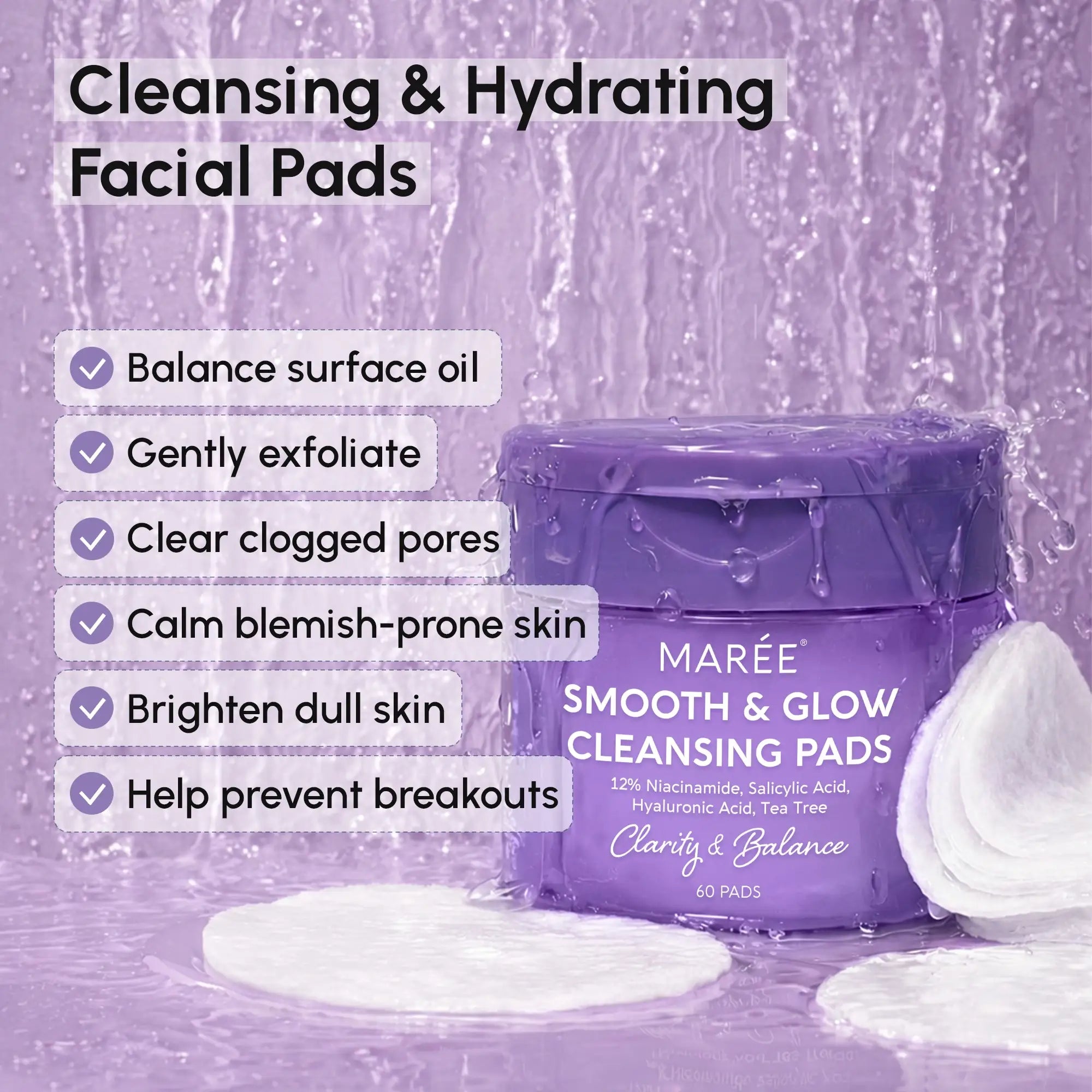 12% Niacinamide Smooth & Glow Pads by Maree