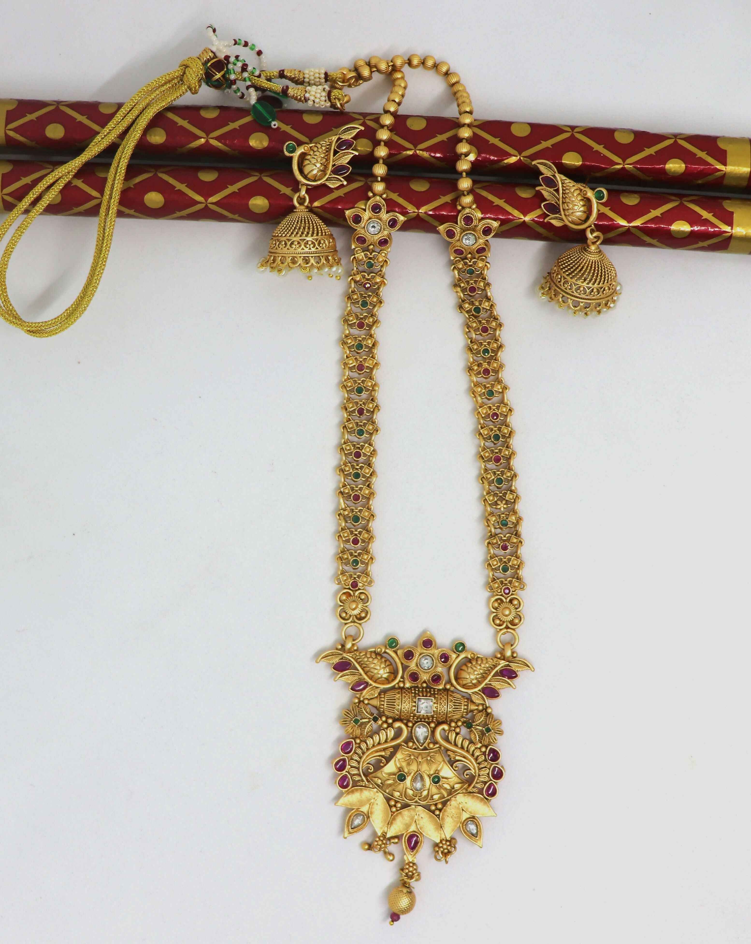 Joban Fashion Pure Brass With Rajwadi Polish Necklace Set