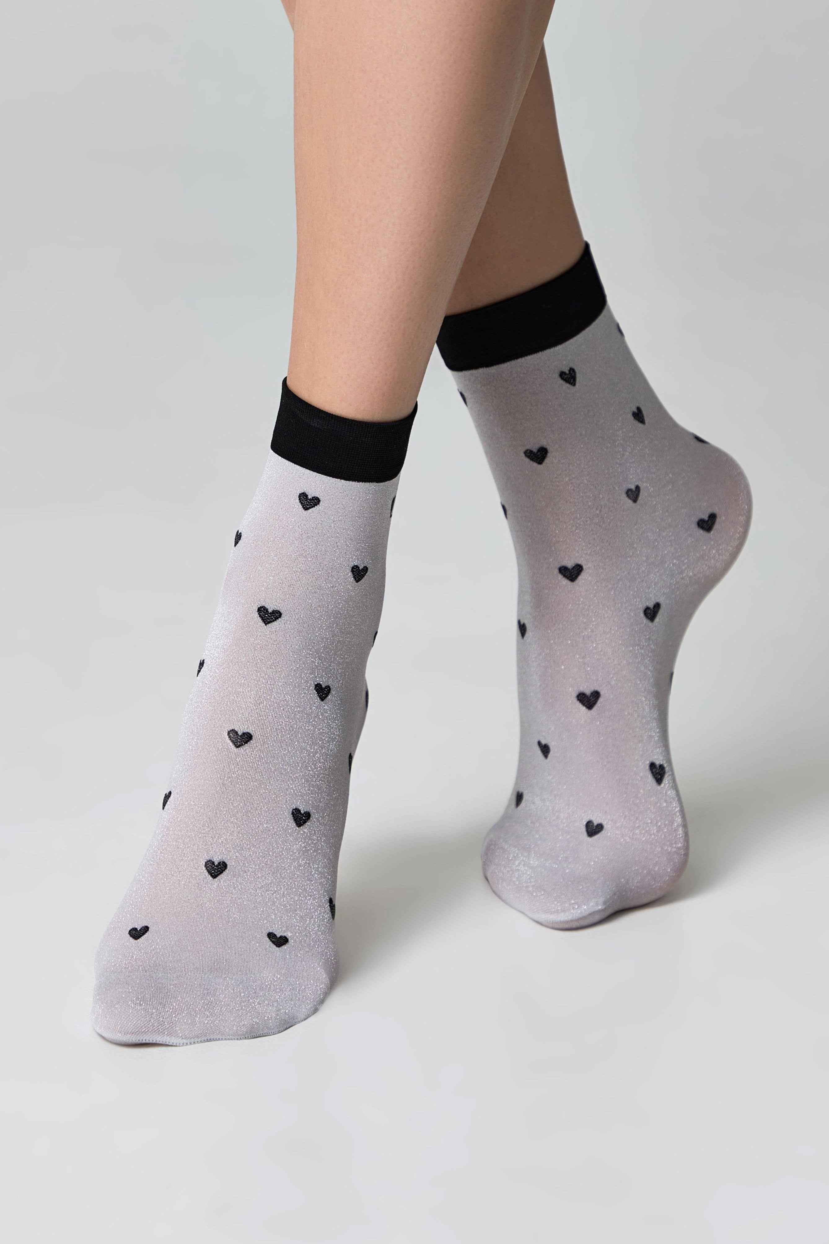 Shimmering Socks Conte Fantasy - "Hearts" Designs