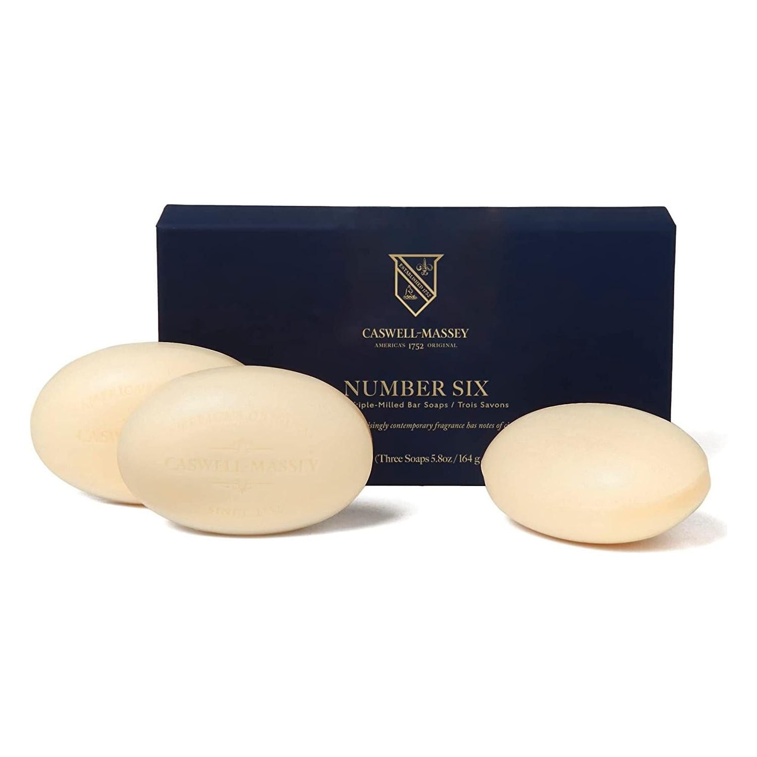 Caswell Massey Heritage Triple-Milled Bar Soaps Set of Three 5.8oz Collection