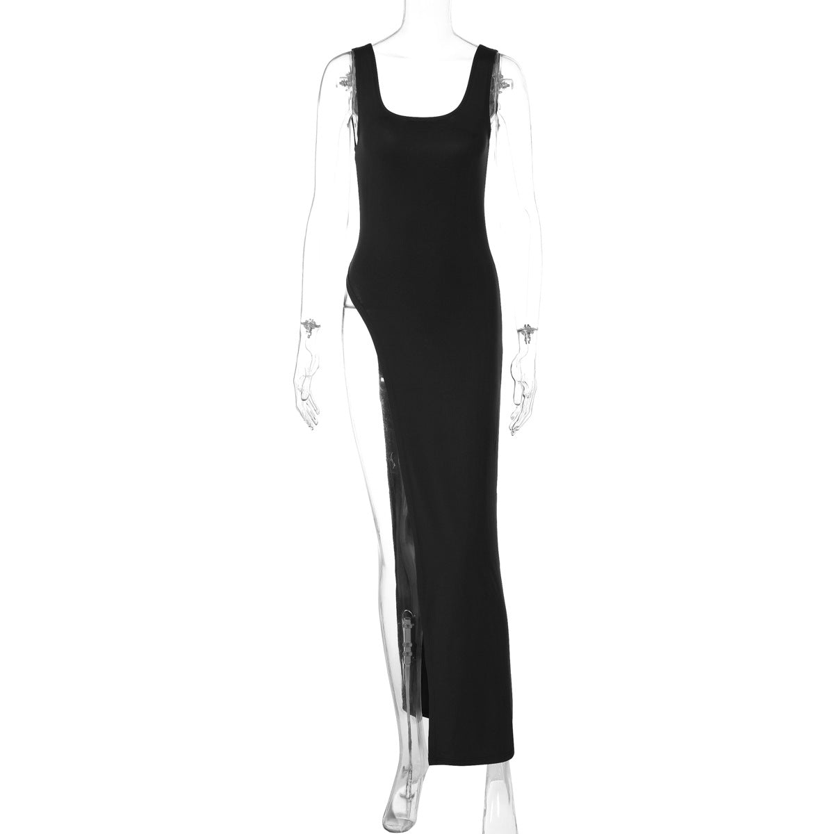 Women Clothing Summer Street Shooting Personality Slim Fit Split Shoulder Strap Dress by Ragazza