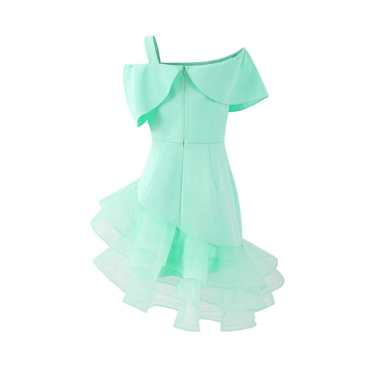 Sexy One Shoulder Irregular Asymmetric Hip Wrapped Dress Bowknot off the Shoulder Waist Party Bridesmaid Dress DestGlow