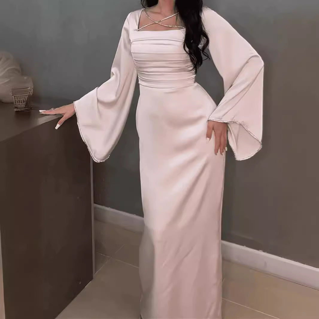 Spring Summer Women Chain Long Evening Dress by Ragazza