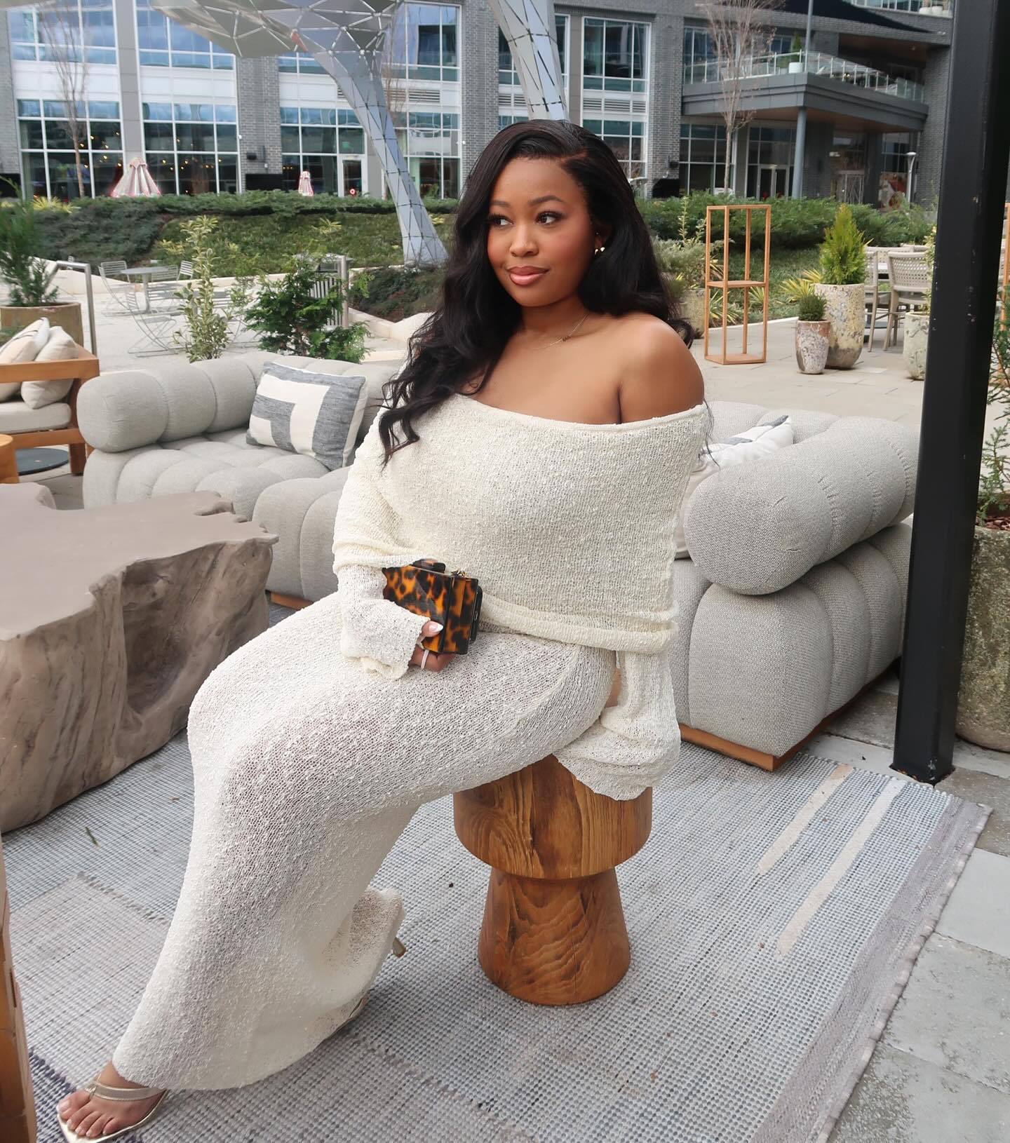 Beach Vacation Sexy Dress Knitted Hollow Out Cutout Out Off Neck Maxi Dress Blouse Summer Women&