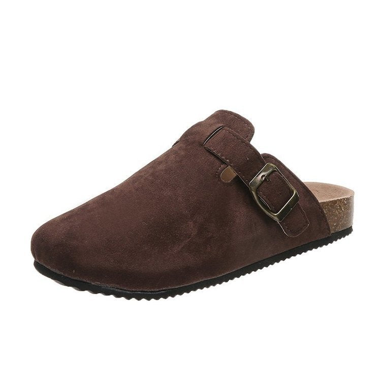 Closed Toe Slippers Women Couple Flip Flops Roman Shoes Casual Semi Slippers Lazy Shoes Tide DestGlow