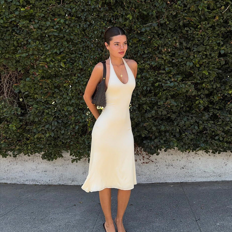 Summer Slim Fit Sexy Elegant Halter Dress DestGlow