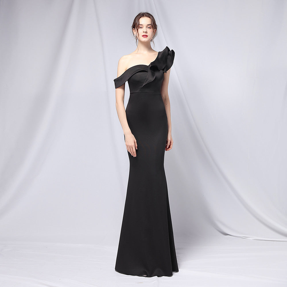 off-Shoulder Banquet Evening Dress Maxi Party Long Elegant Slim Sexy Fishtail Dress Formal Gown by Ragazza