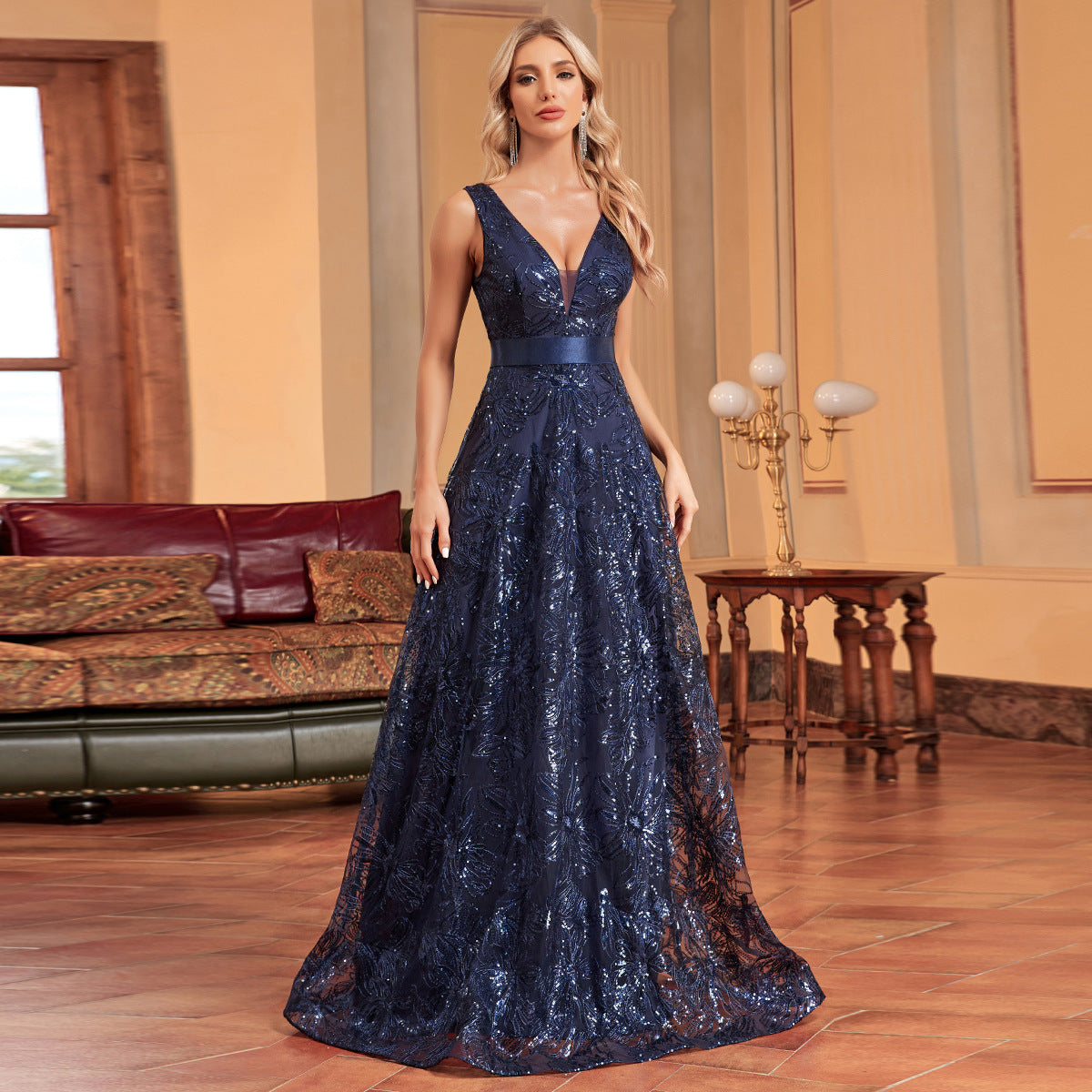 Deep V Plunge Dress Sexy Dress Backless Slim Fit Fishtail Bridesmaid Cocktail Evening Dress Women by Ragazza