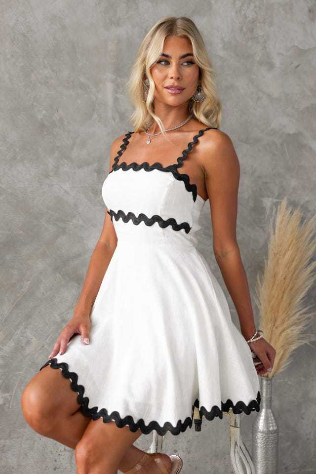 Summer Fresh Sweet Solid Color Sexy Strap Short Dress by Ragazza