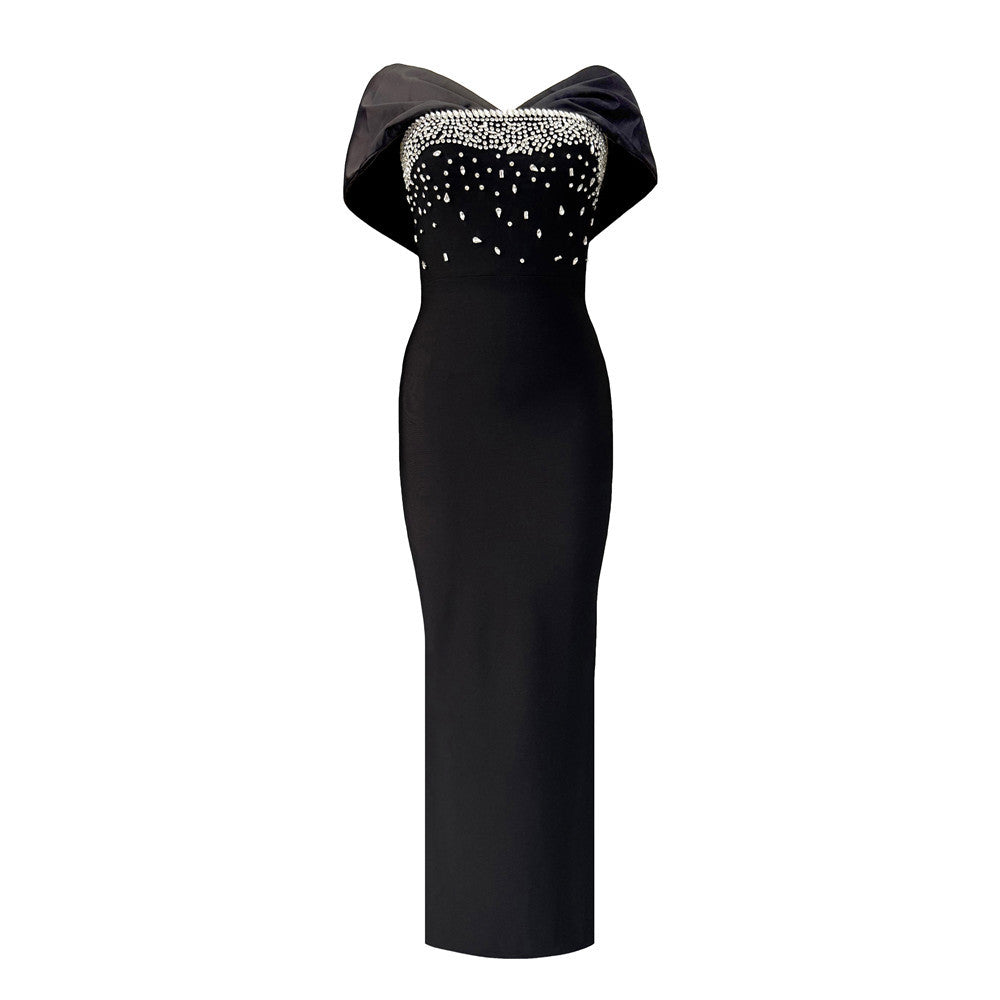 Women Clothes Elegant Graceful Diamond Hairpin Shoulder Bandage Dress Party Cocktail Evening Dress by Ragazza