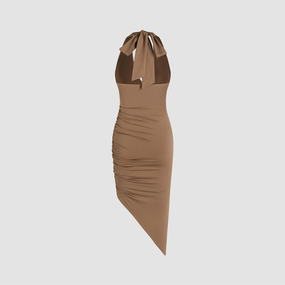 Sexy Pure V Neck Design Dress Slim Fit Party Dress Women by Ragazza