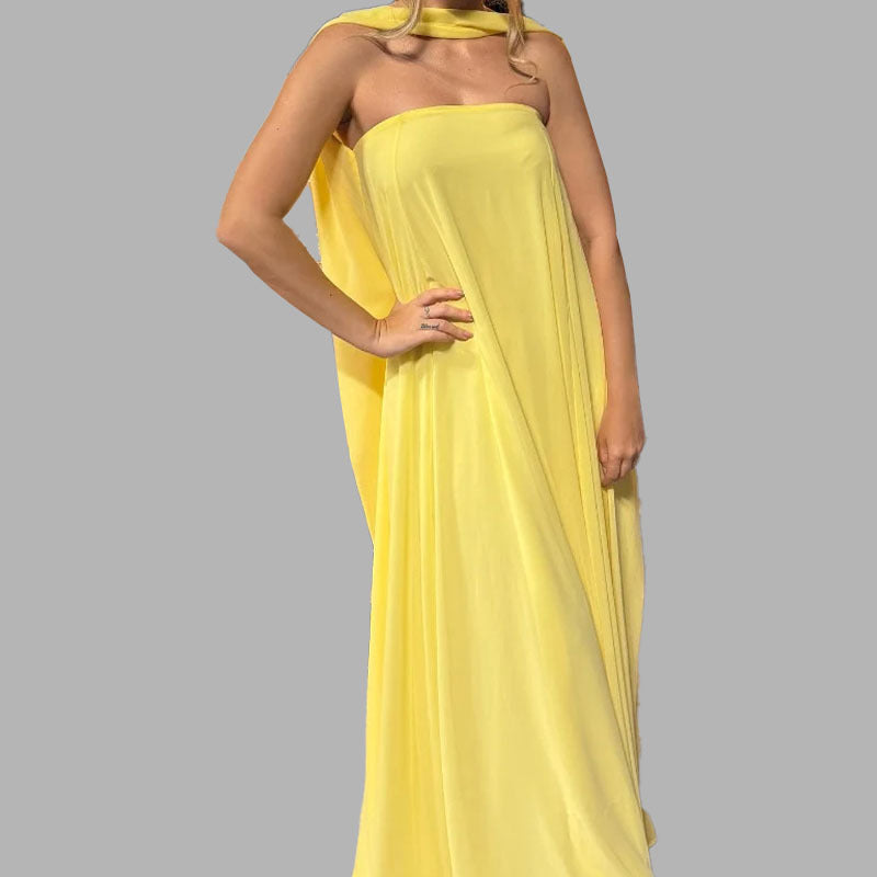 Spring Elegant Women Clothing Patchwork Wrapped Chest Large Swing Sexy Party Dress by Ragazza
