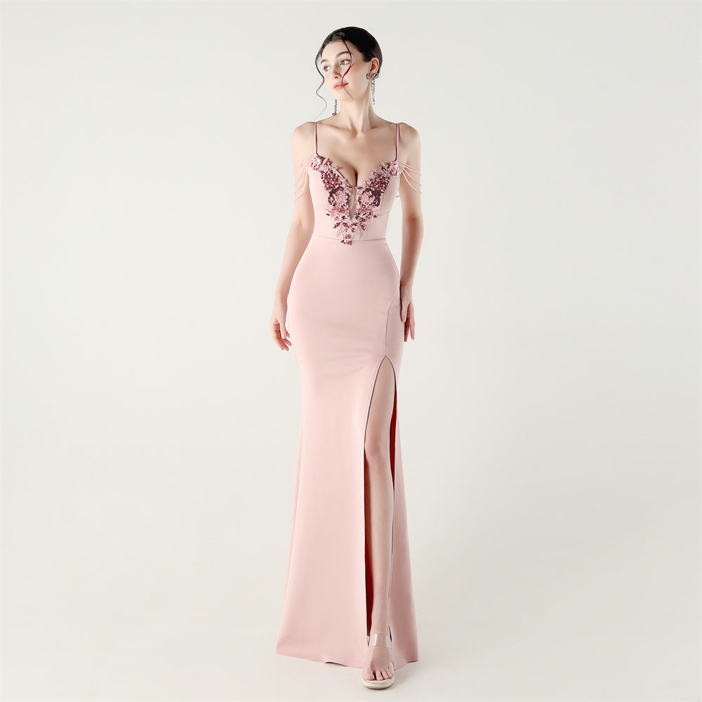Bead Tube Applique Handmade Beaded Boning Corset Waist Trimming Lace up Satin Evening Dress Cocktail Social Slimming Slim Fit by Ragazza