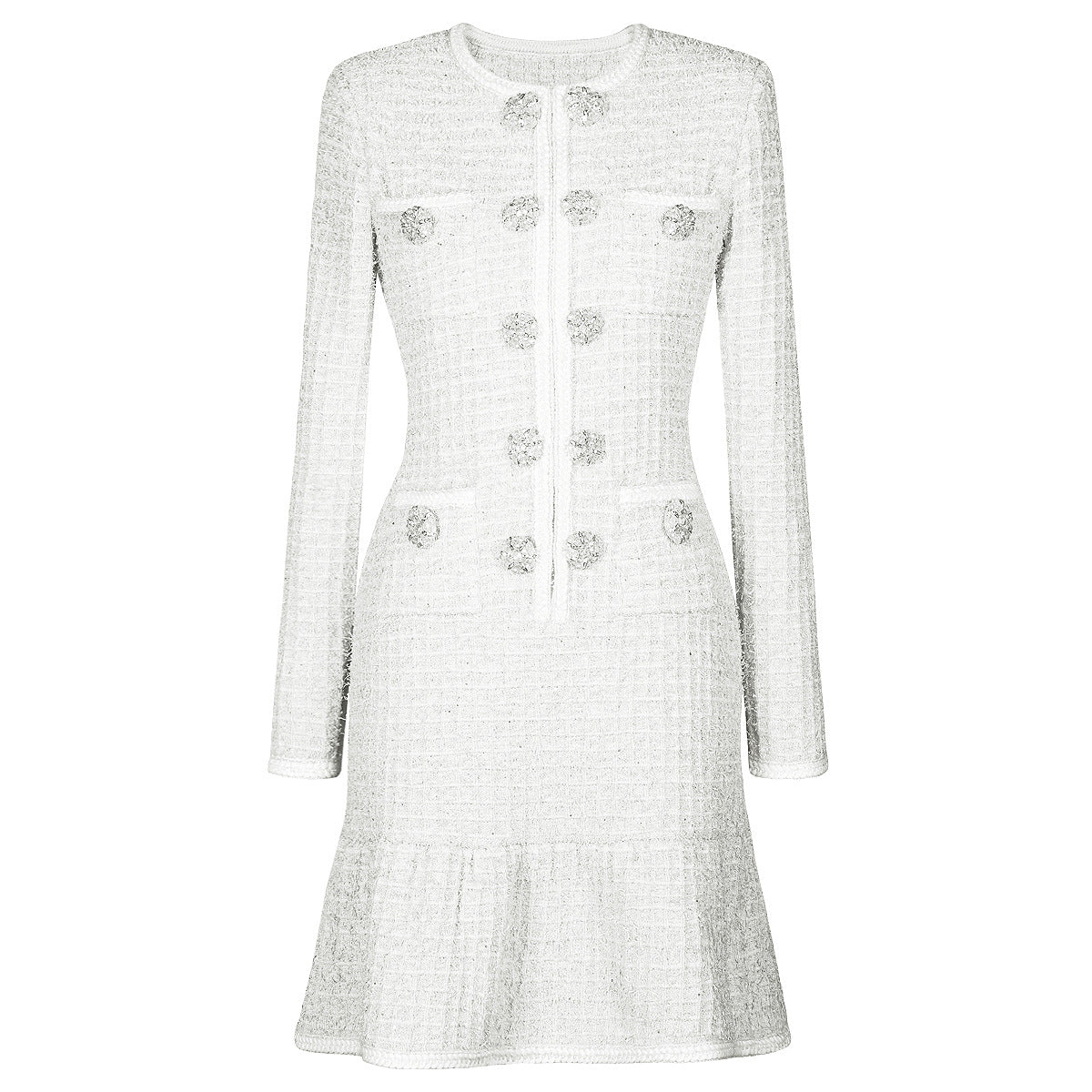Spring Autumn Fashionable Knitted round Neck Woolen Slim Fit Slimming Long Sleeves Dress Women by Ragazza