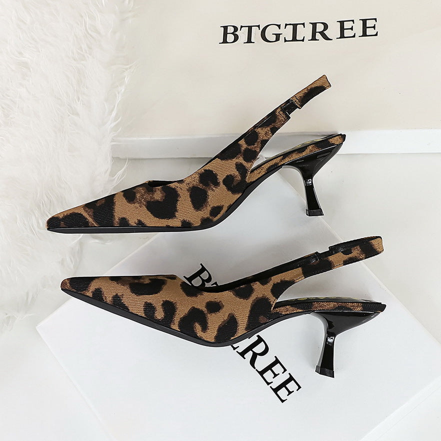 Cocktail High Heels Women Simple Stiletto Heel Hollow Out Cutout Pointed Toe Pumps Back Strap Graceful Fashionable Women Shoes DestGlow
