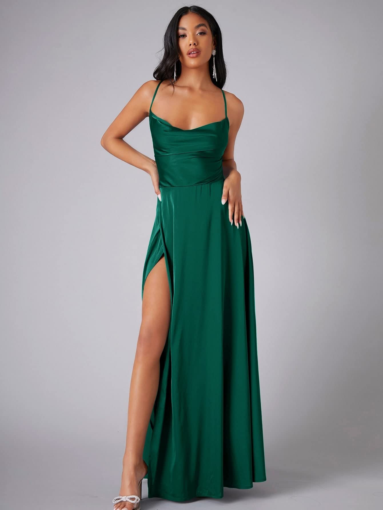 Women Clothing Sexy Slimming Slim Fit Backless Suspenders Waist Tight Formal Dress by Ragazza