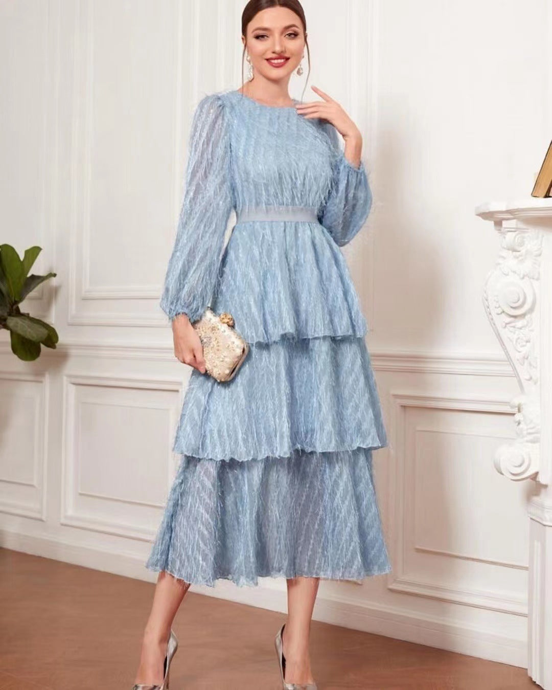 Women Clothing French Elegant Early Spring Casual Retro Lace Fairy Slim Slimming Dress by Ragazza