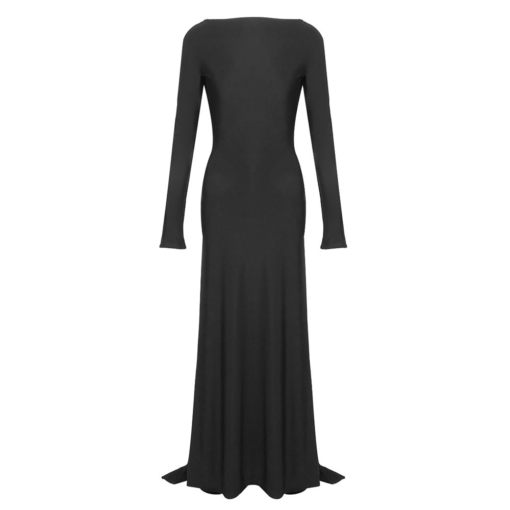 Autumn Winter Women Clothing Sexy Socialite Dress Backless Ribbon Cocktail Dress by Ragazza