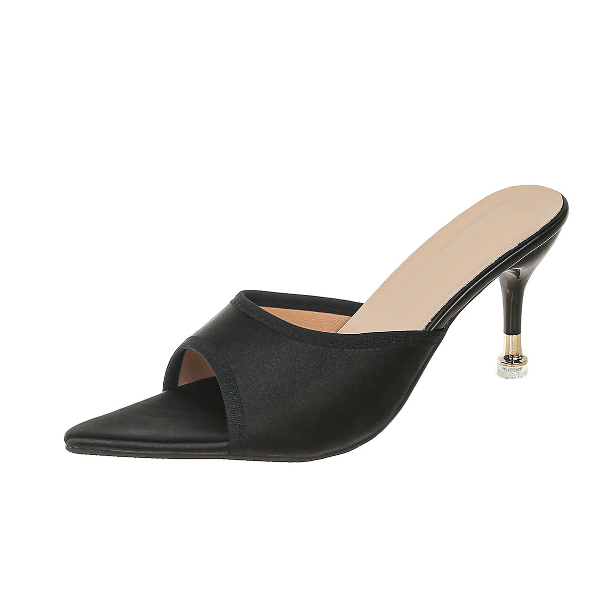 Sexy Pointed High Heel Slippers Women Simple Pointed Fish Mouth Open Toe Stilettos Shoes DestGlow