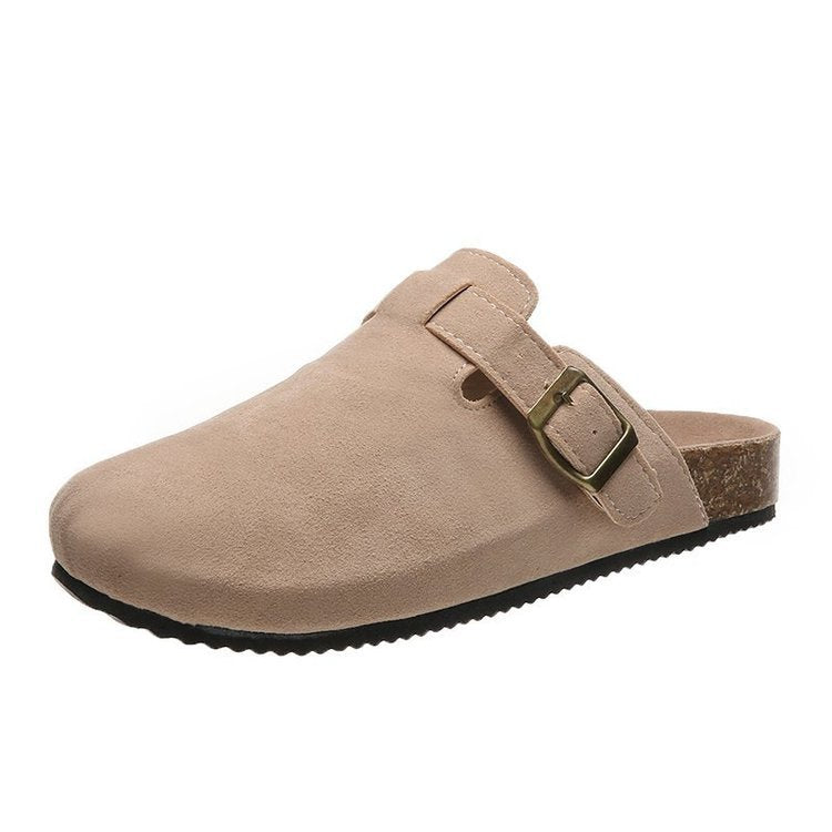 Closed Toe Slippers Women Couple Flip Flops Roman Shoes Casual Semi Slippers Lazy Shoes Tide DestGlow