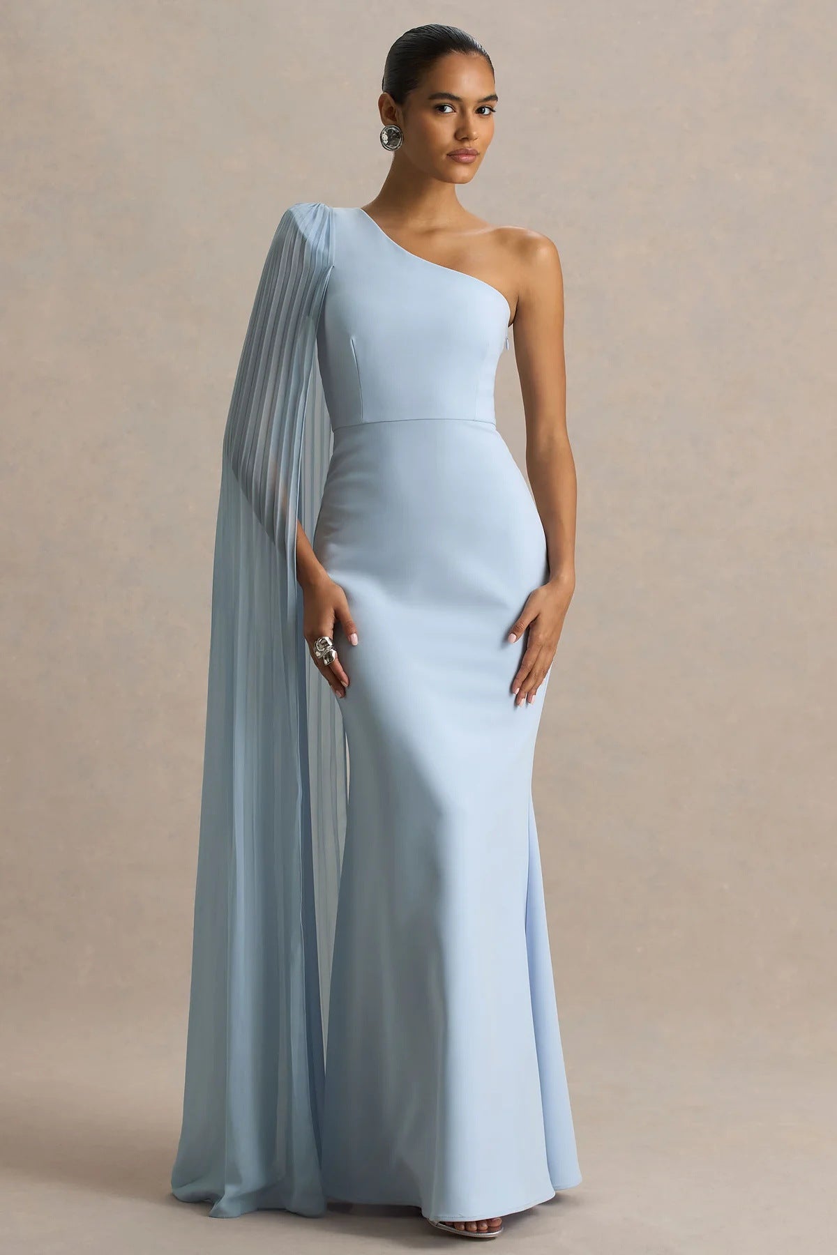 Spring Summer Shoulder Pleated Maxi Dress Holiday Party Women Dress by Ragazza