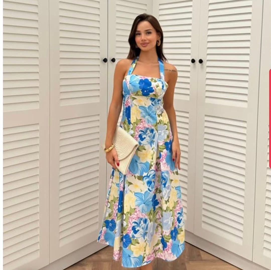 Autumn Sweet Spicy Holiday Slim Fit Digital Printing Strap Lace Large Swing High End Dress DestGlow