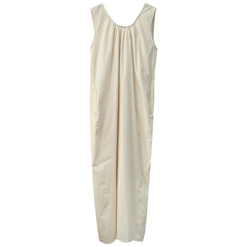 Korean High Grade Sleeveless Vest Dress Summer Sneaky Design Backless Dress Can Be Outerwear Homewear by Ragazza