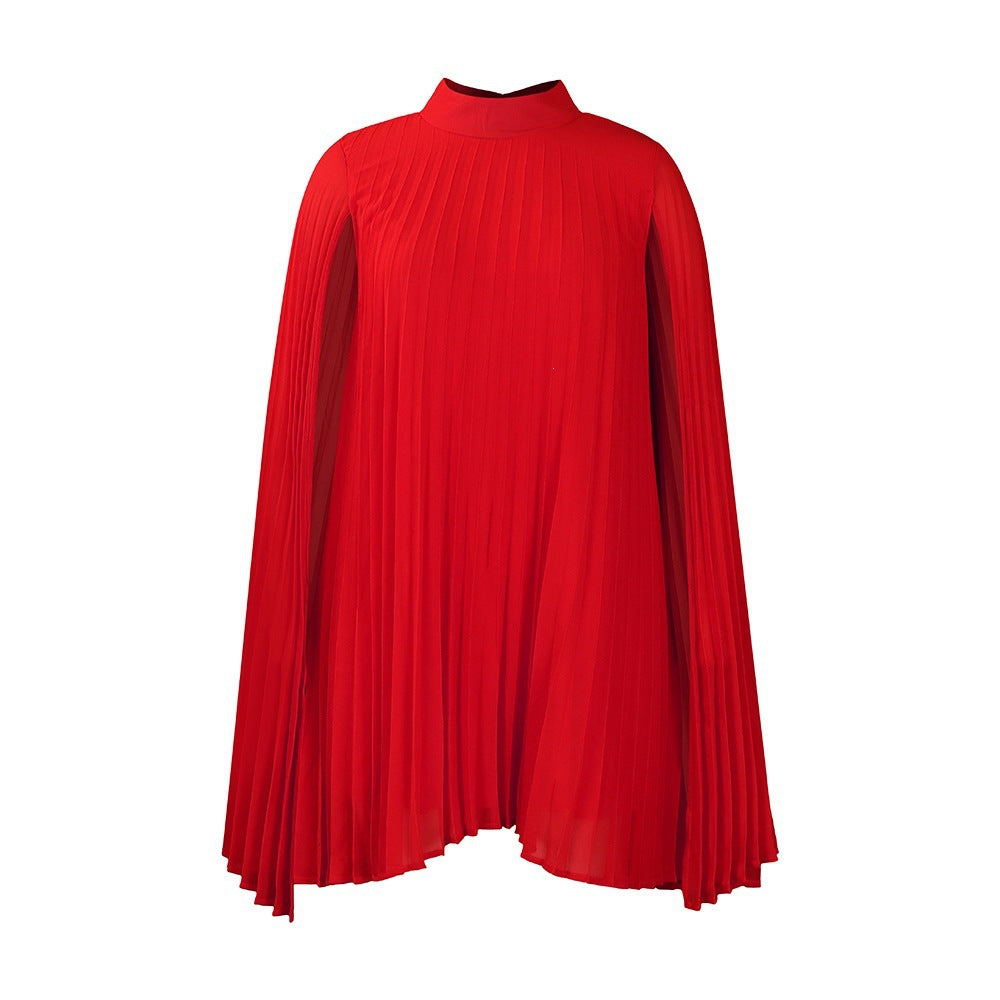 Women Clothing Graceful Fashionable Chiffon Pullover Cloak Batwing-Sleeved Large Size Dress DestGlow