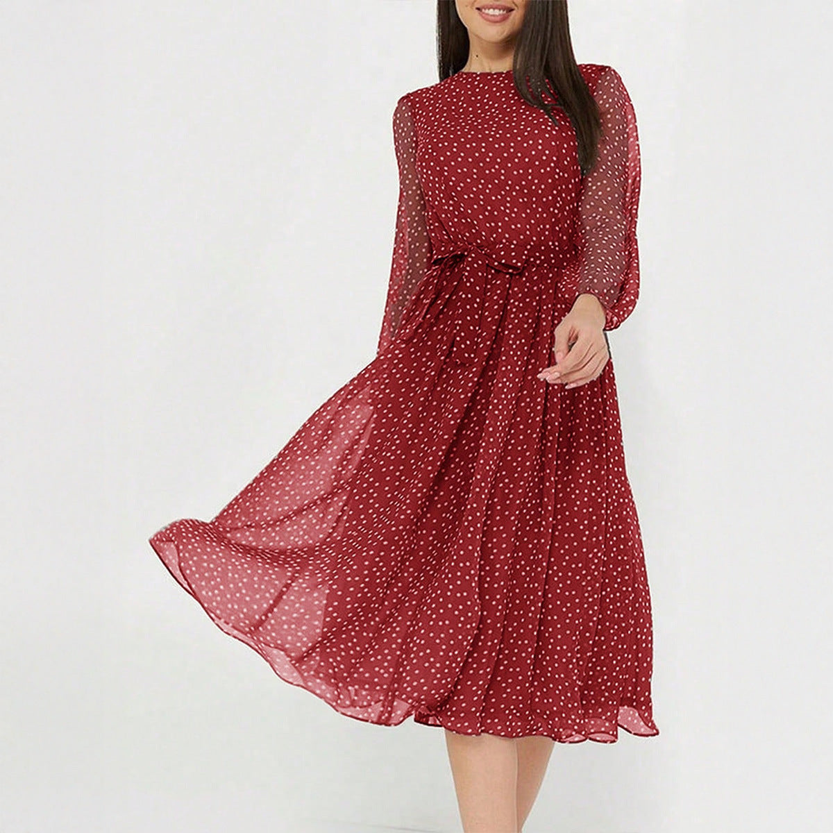 Vacation Casual Floral Lace up Waist Controlled Dress Women Spring Summer by Ragazza