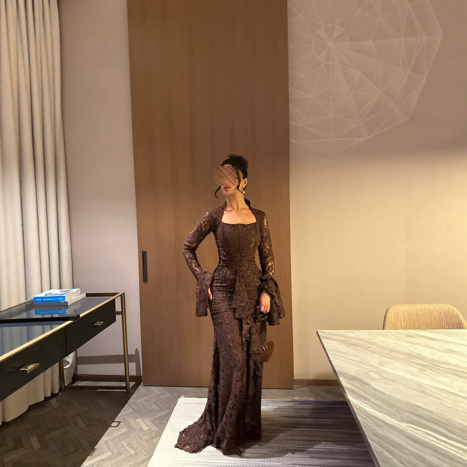 Autumn Women Clothing Elegant Lace Swing Evening Dress DestGlow