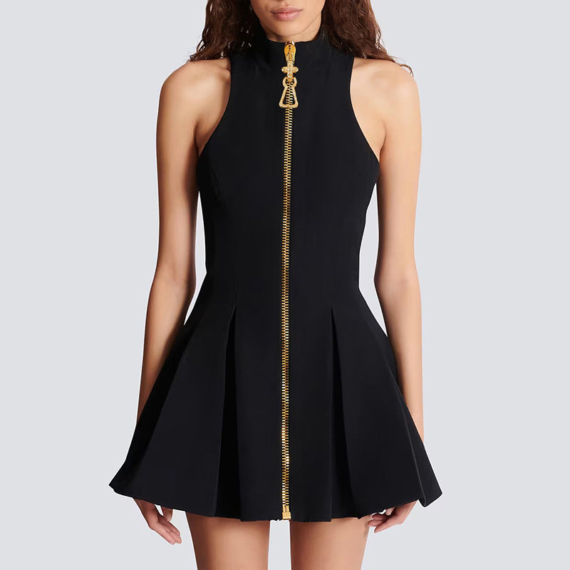 Sexy Graceful Vest Short Dress Autumn Niche Design Solid Color Dress Women by Ragazza