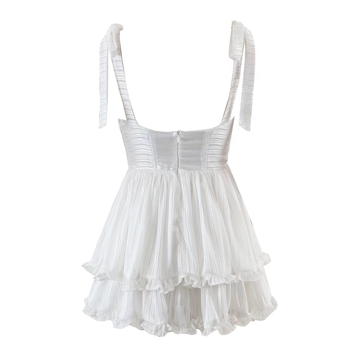 Spring Women Clothing Sexy Three Layer Colorful Silk Chiffon Sling Dress Large Swing Dress by Ragazza