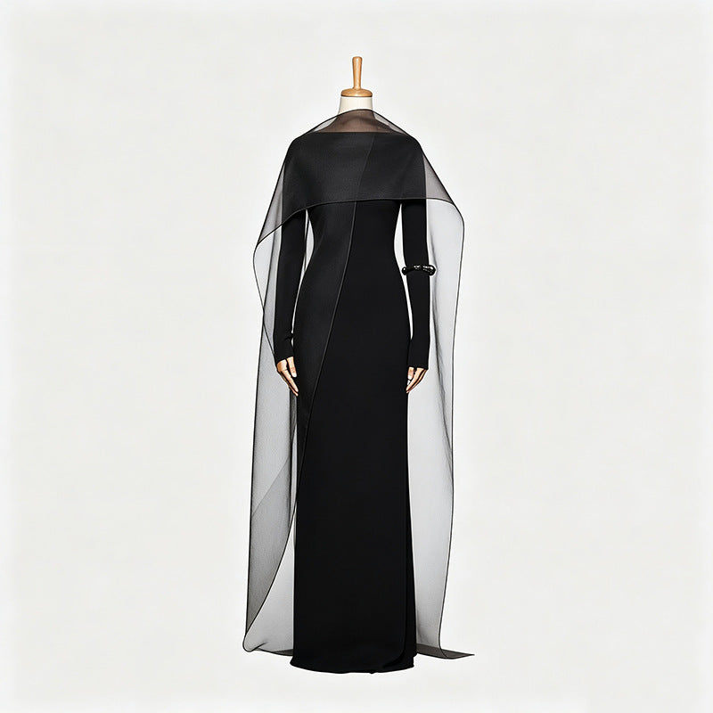 Private Wear Socialite Maxi Dress Autumn Elegant Long Sleeve Slim High Grade Dress Women DestGlow