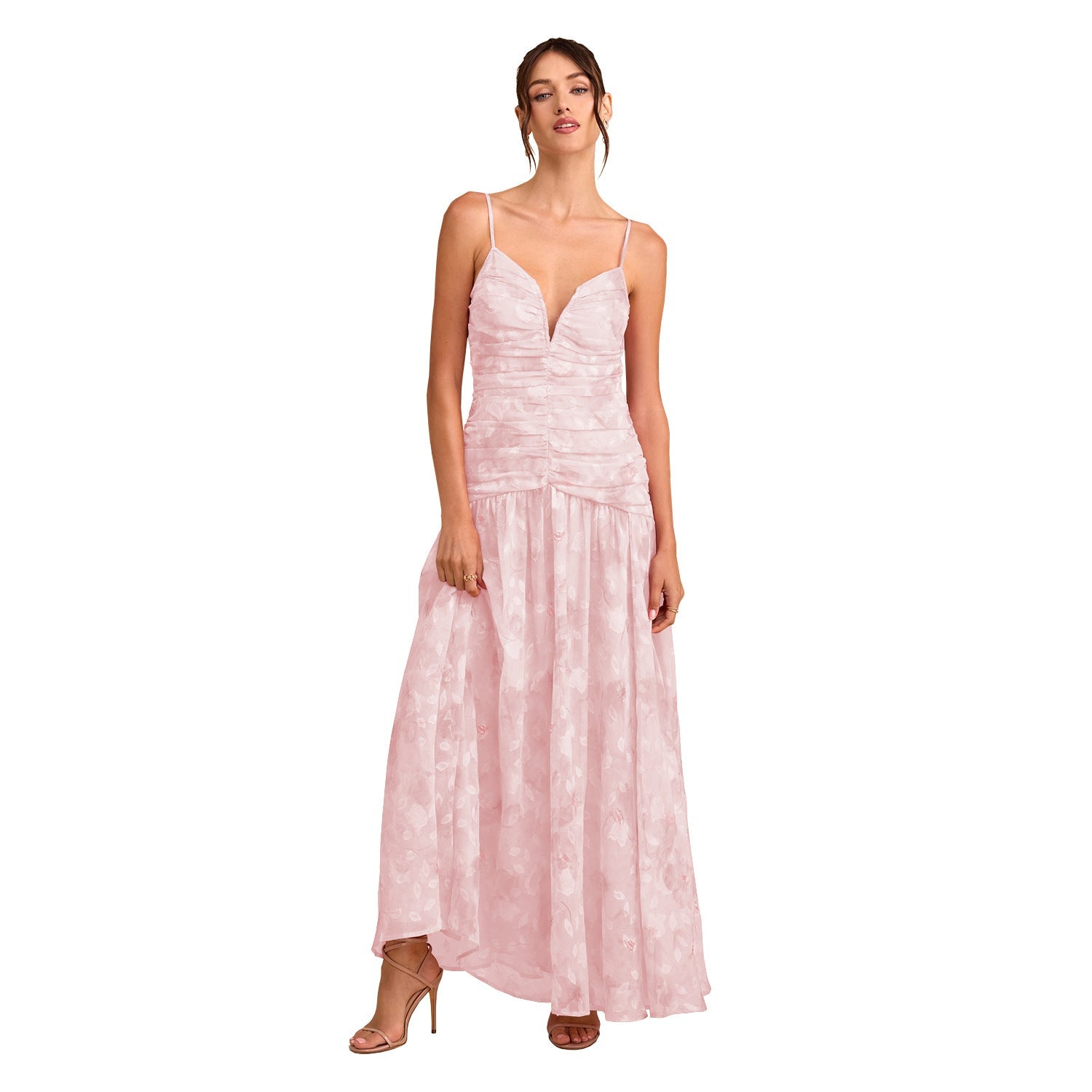 Women Clothing French Strap Floral Elegant Holiday Dress DestGlow