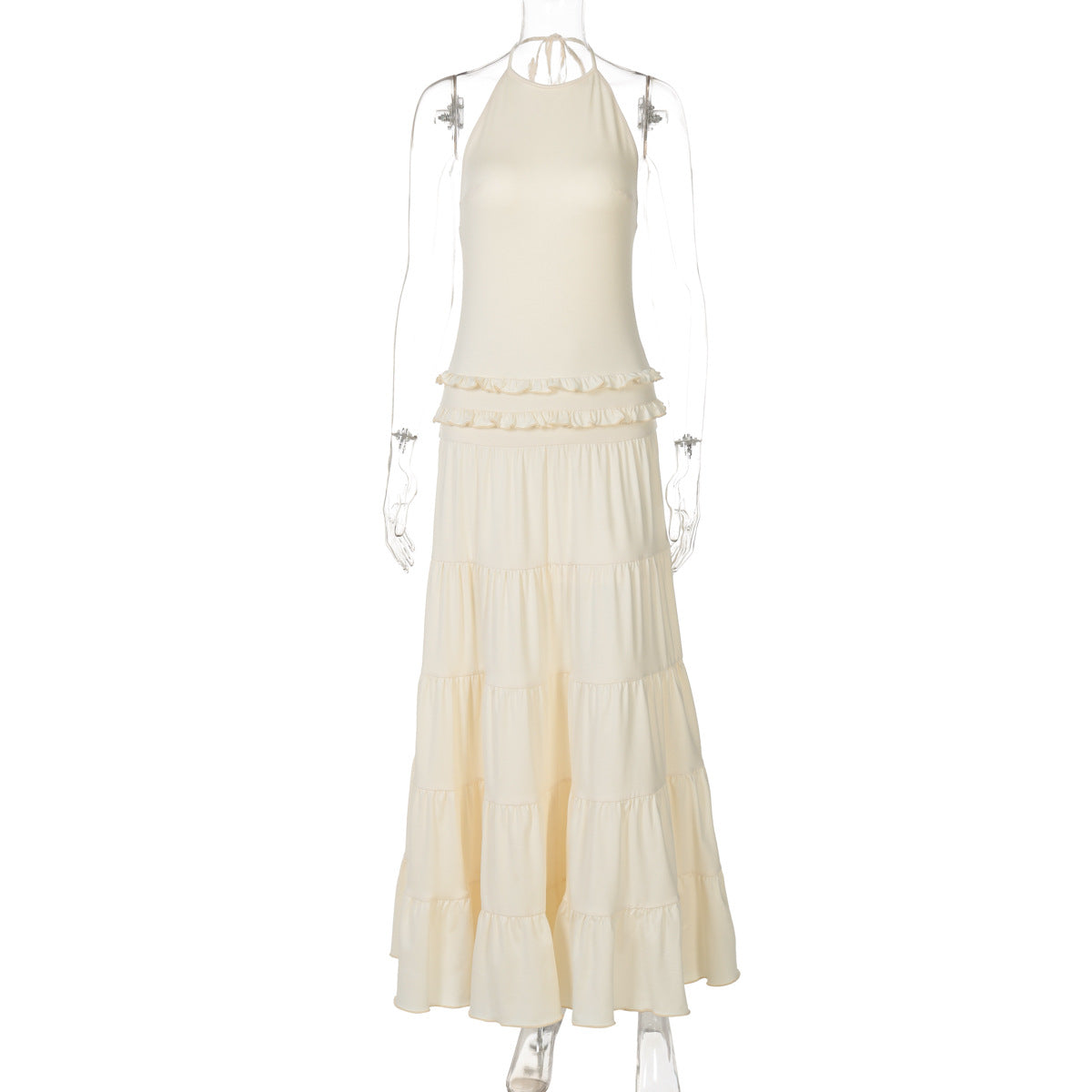 Women Clothing Summer Sexy Backless Halter Pleated Dress Women by Ragazza