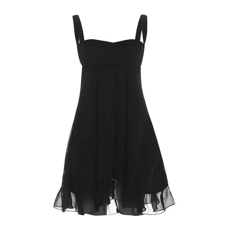 Summer Trends Women Sling off Shoulder Loose Mesh Slimming Dress