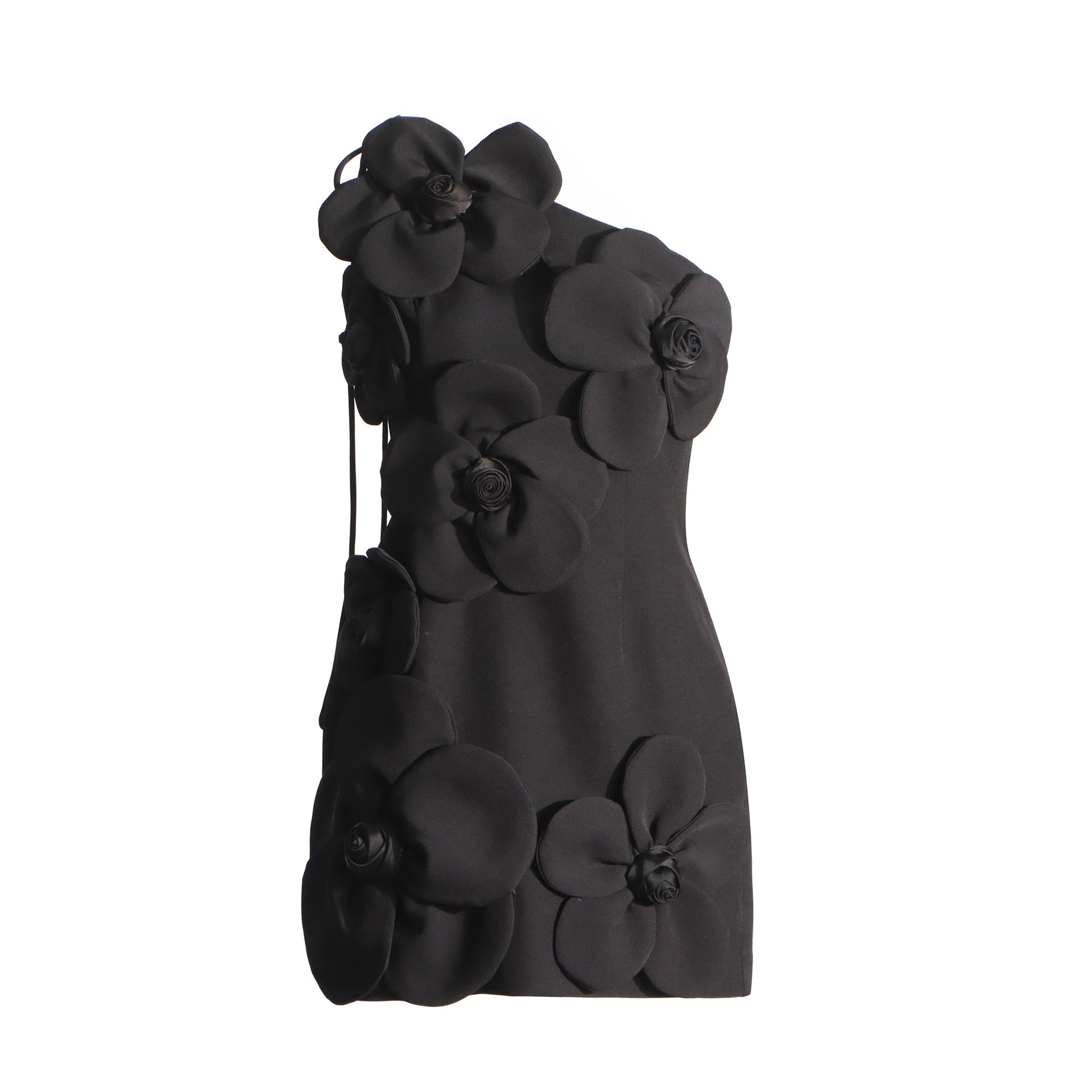 French Sexy Floral Splicing Autumn Winter Suspender Design Solid Color Dress Women by Ragazza