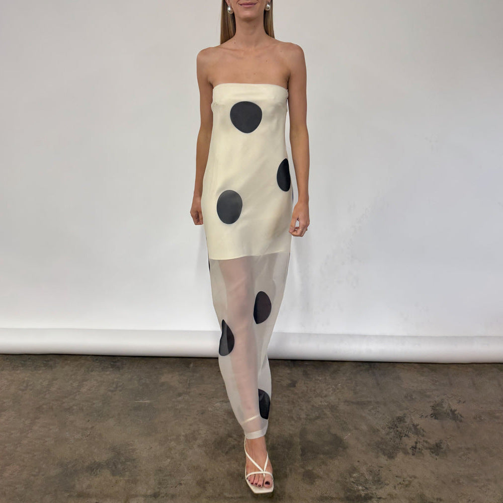 Elegant Women Slim Dress Sexy Backless Spaghetti Straps Maxi Dress by Ragazza