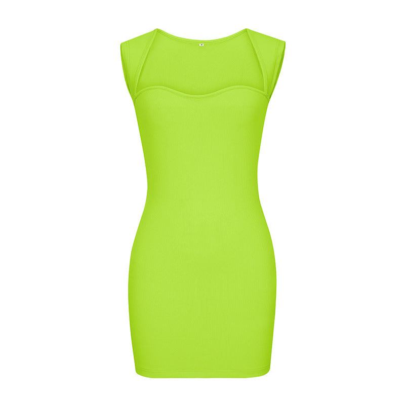 Spring Summer Women Clothing Sexy Nightclub Dress Sleeveless Knitted Hip Spaghetti Straps Dress by Ragazza