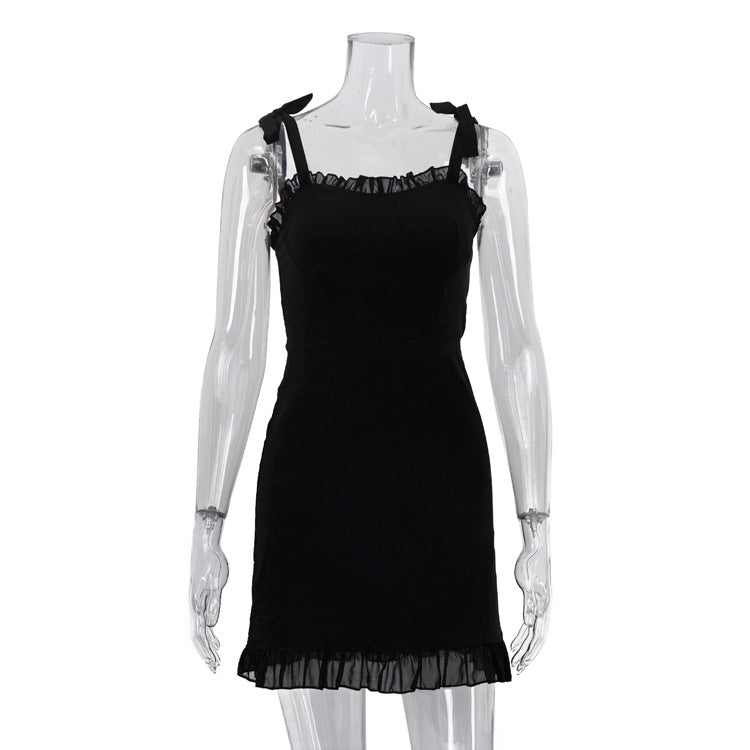Summer Sexy off Neck Short Strap Dress for Women High Waist Hip DestGlow