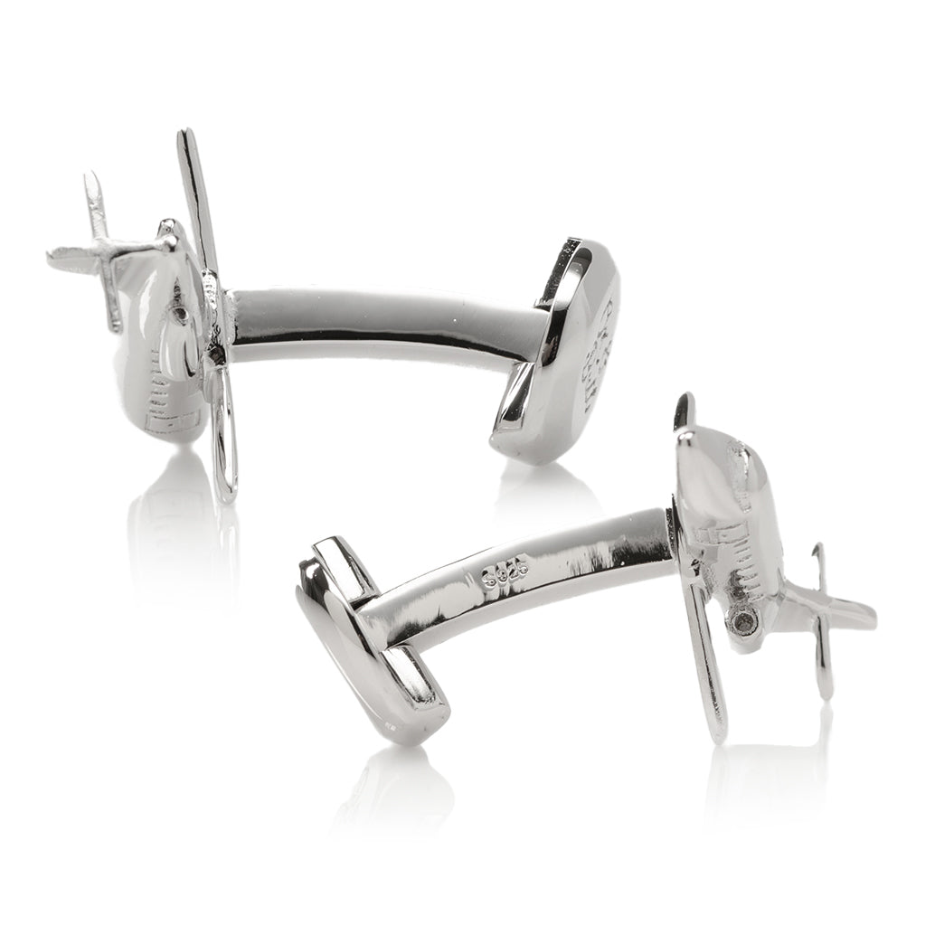 Sterling Private Jet Cufflinks by Cufflinks.com