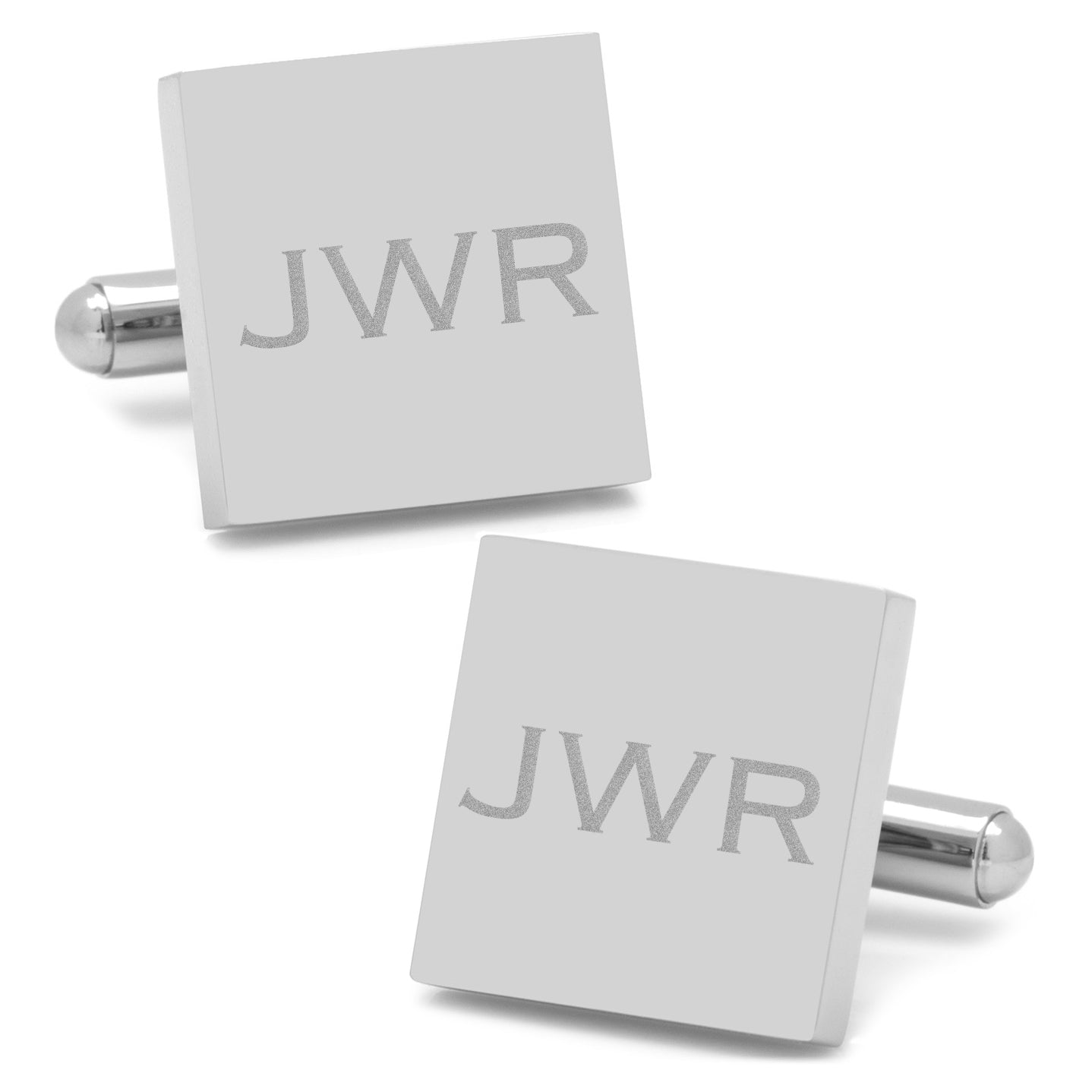 Stainless Steel Square Infinity Engravable Cufflinks by Cufflinks.com