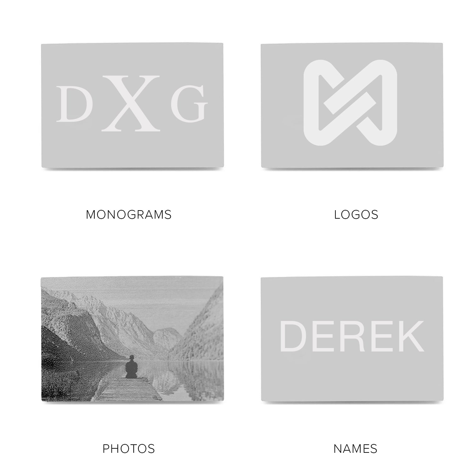 Stainless Steel Rectangle Infinity Engravable Cufflinks by Cufflinks.com
