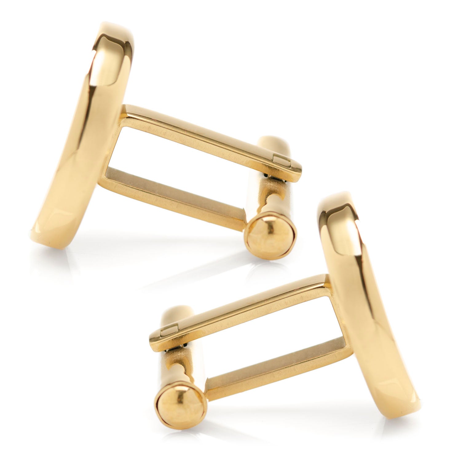 Custom Clock Engravable Gold Cufflinks by Cufflinks.com