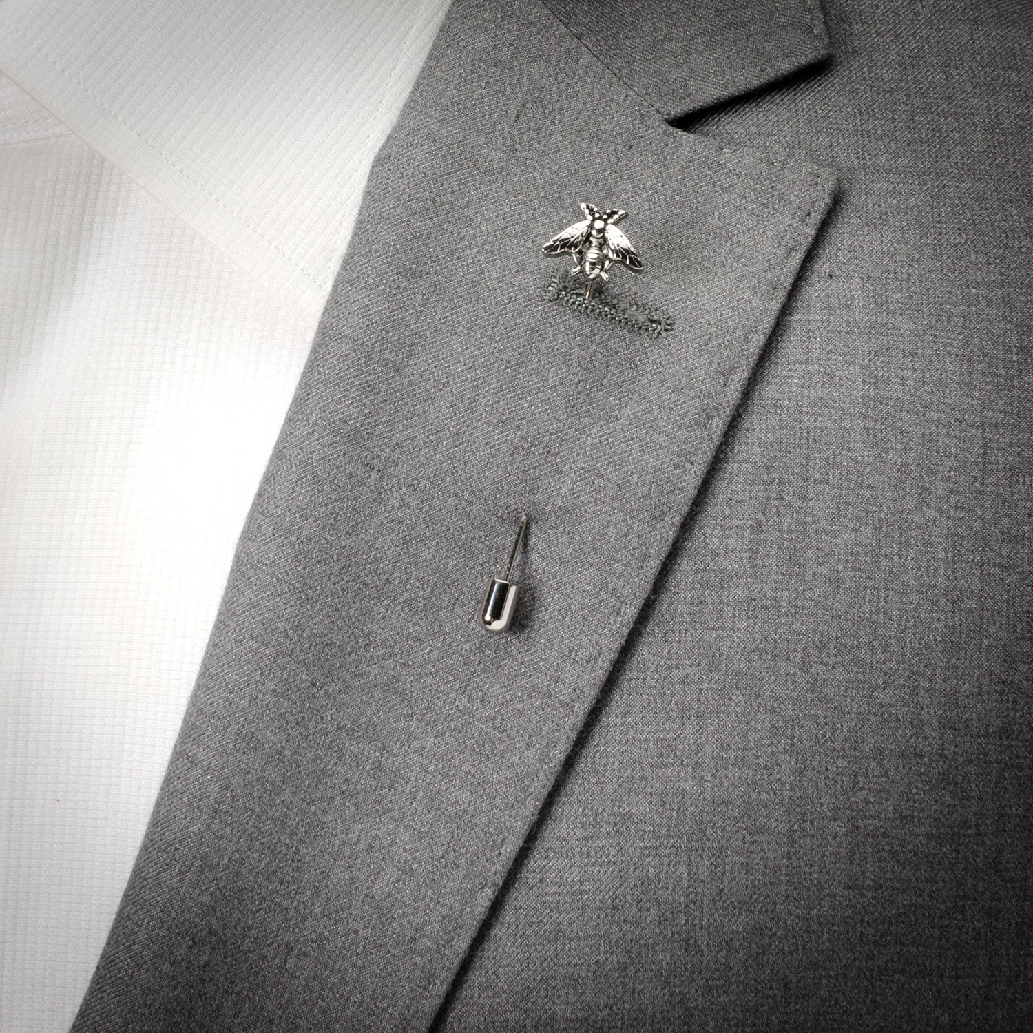 Stainless Steel Bee Stick Pin by Cufflinks.com