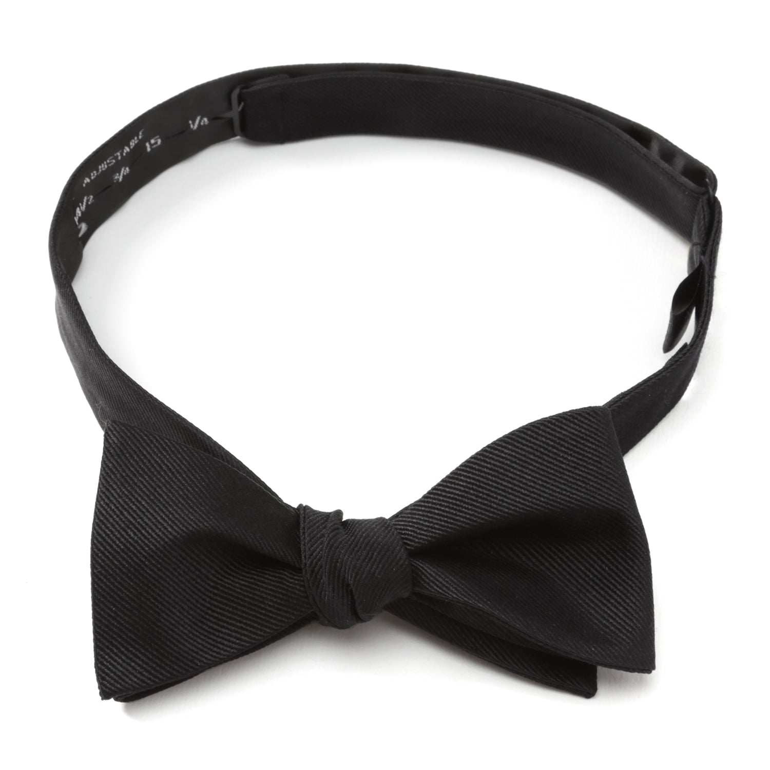 Black Self Tie Bow Tie by Cufflinks.com