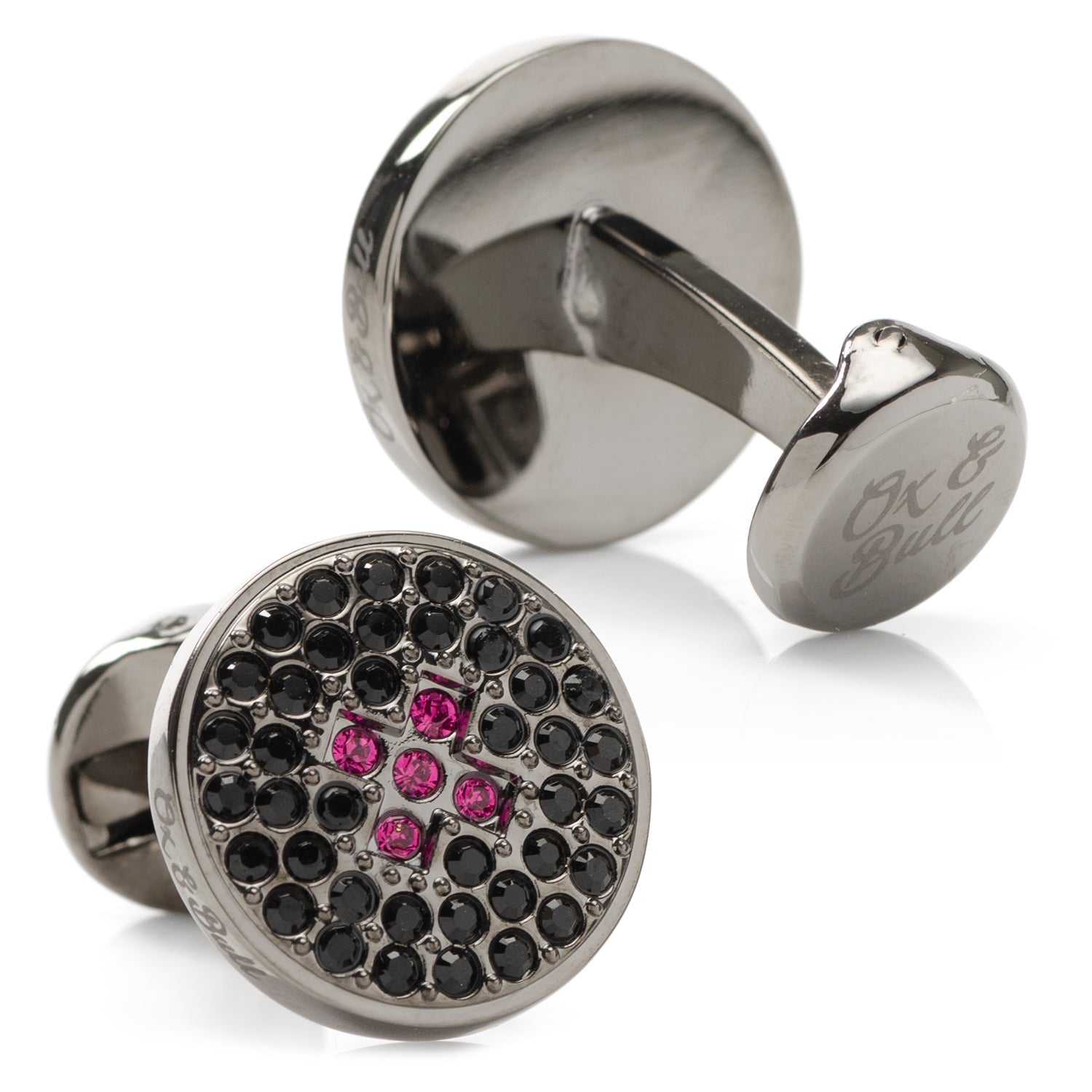 Crystal Button Pave Cufflinks by Cufflinks.com