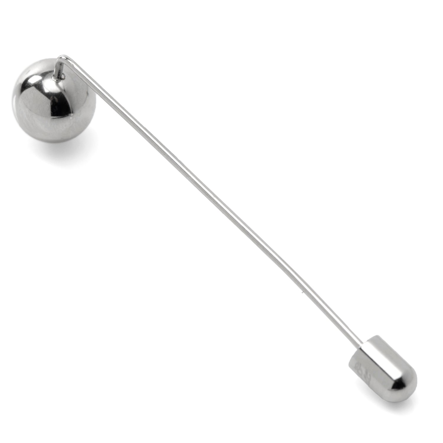 Stainless Steel Circle Ball Stick Pin by Cufflinks.com