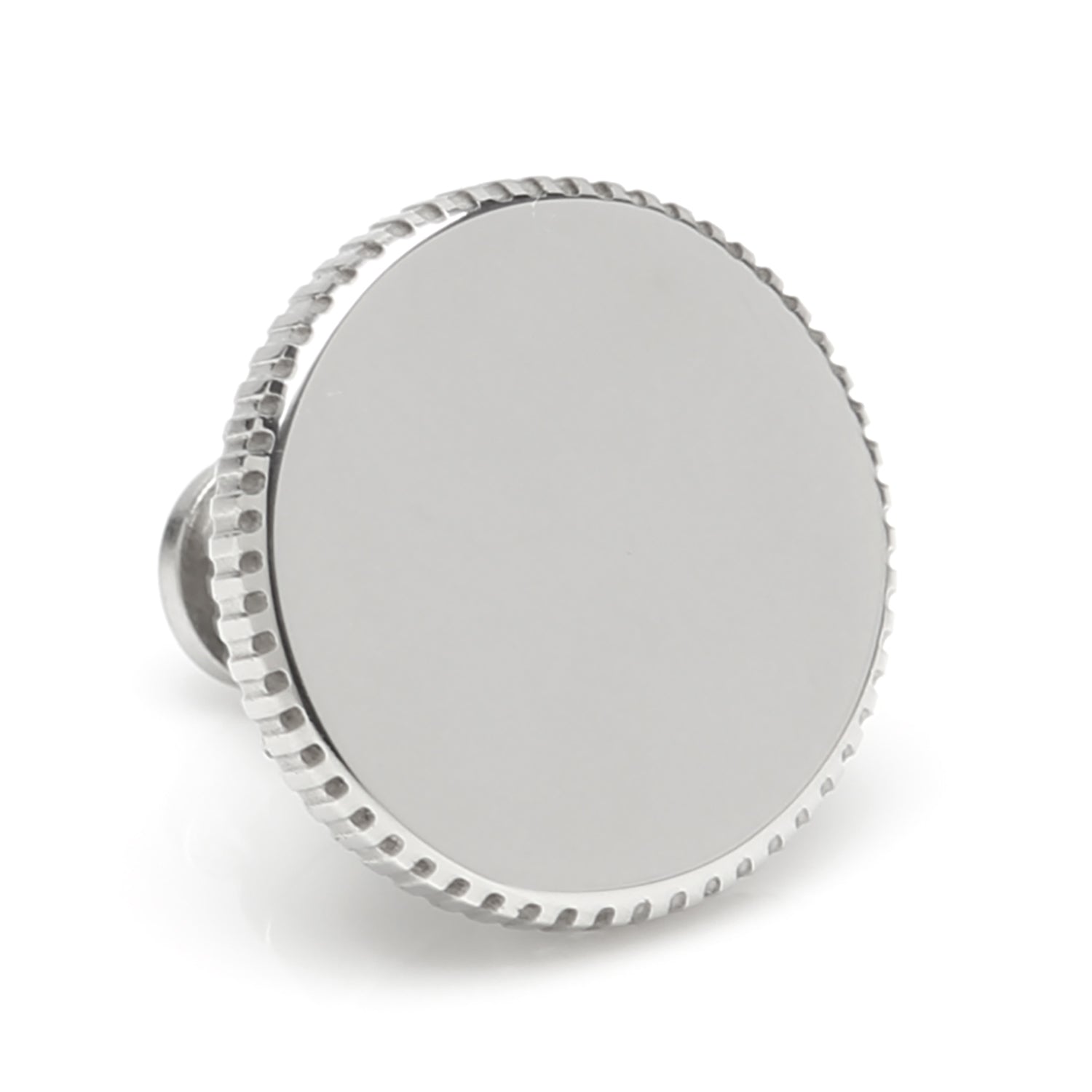 Stainless Steel Coin Edge Engravable Lapel Pin by Cufflinks.com