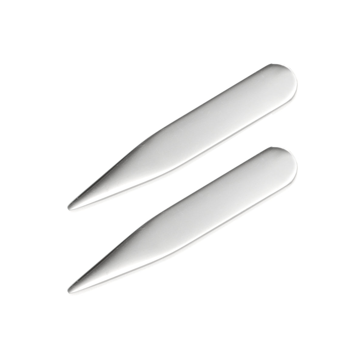Stainless Steel Engravable Short Collar Stays by Cufflinks.com